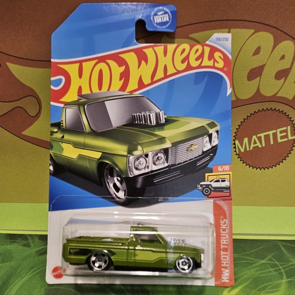 HotWheels 72' Chevy Luv Green Pickup Truck Die-Cast Model